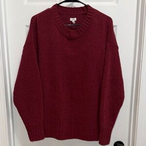 Aerie Dark Red Crewneck Sweater
